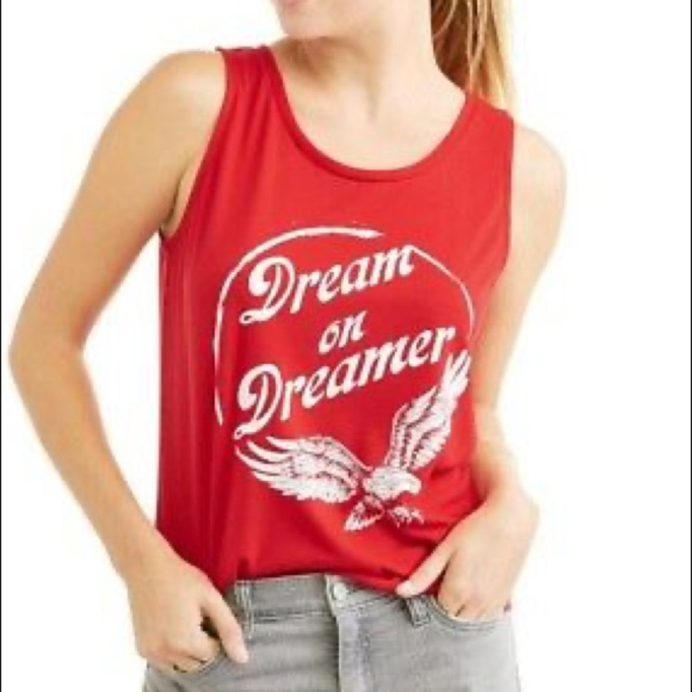 3/$20  ‘Dream on Dreamer" Hi-Lo Tank Top